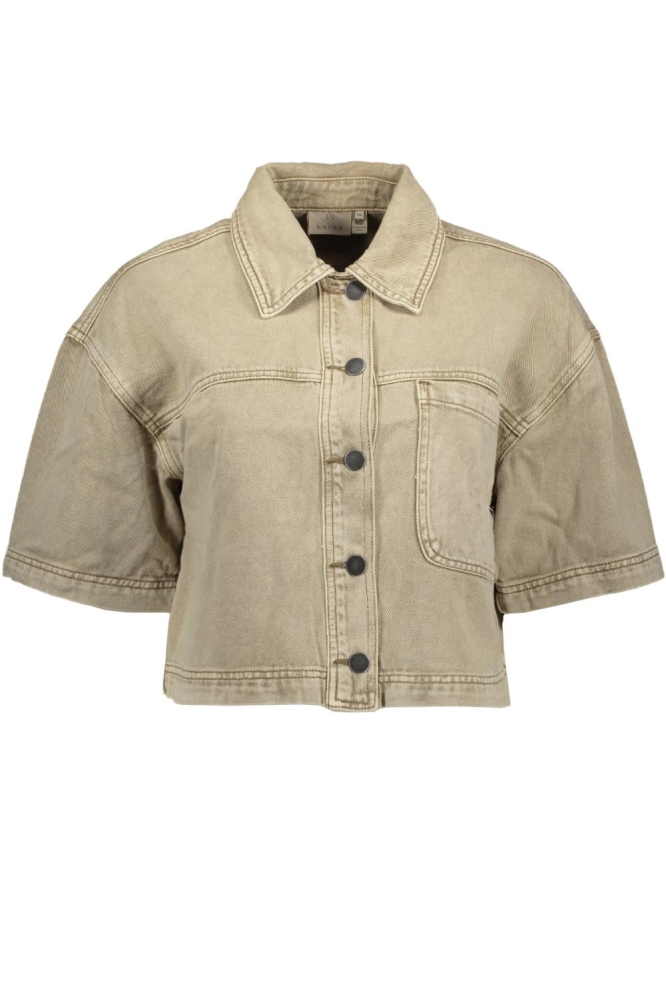 KARANIA DENIM SHIRT 10509870 107384 WASHED LIGHT BROWN DENIM